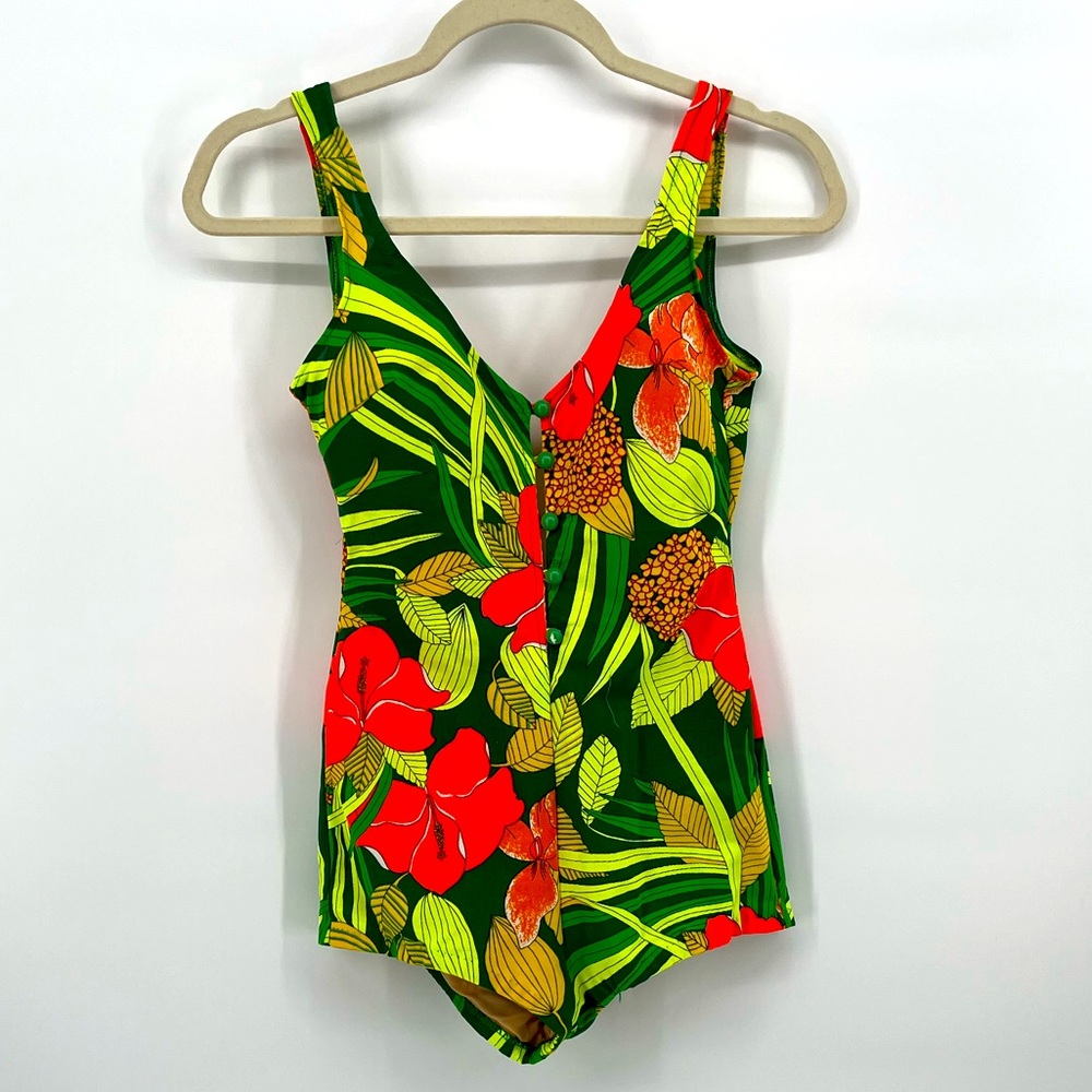 Cole Of California Vintage Swimsuit Play Suit Retro Pinup Rockabilly Swim 12